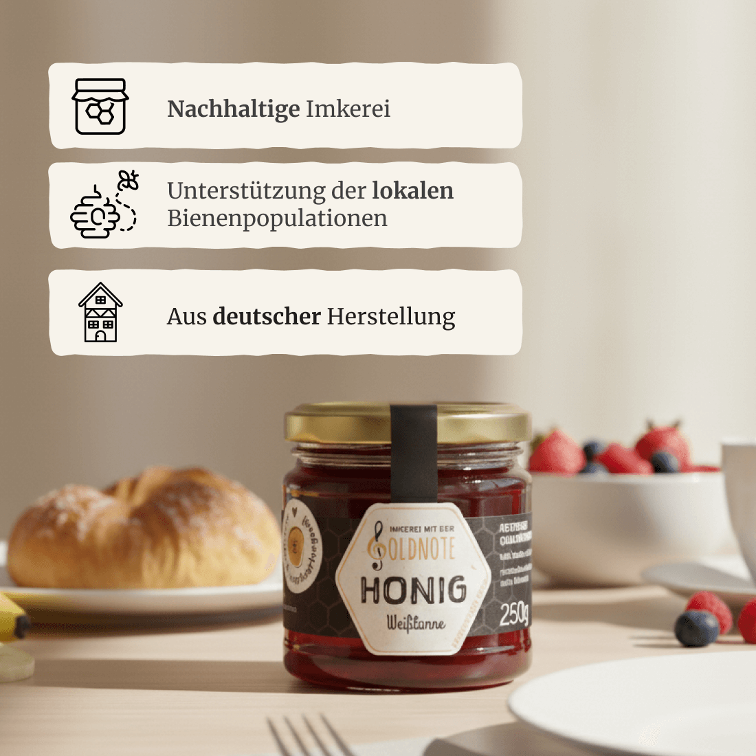 Nachhaltig geernteter Weißtannenhonig – Imkerei mit der Goldnote, Bayerischer Wald