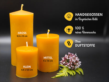 Bienenwachskerze – Stumpenkerze