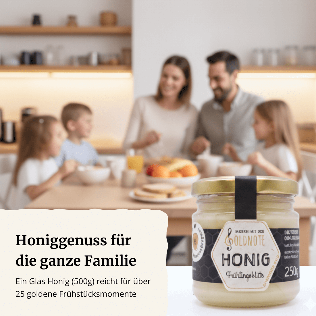 Honiggenuss für Kinder und Erwachsene – Frühlingsblütenhonig von der Imkerei mit der Goldnote