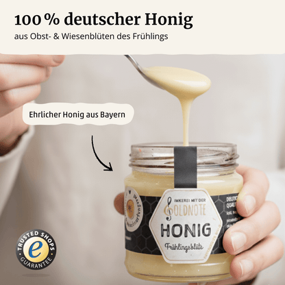 Frühlingsblütenhonig und weitere Sorten der Imkerei mit der Goldnote – Honigvielfalt aus Bayern