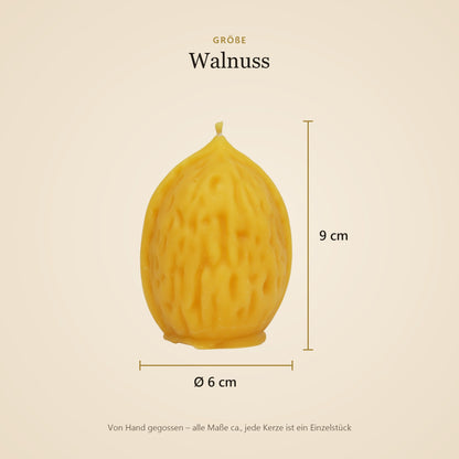 Größe Walnuss-Kerze: Ø 6 cm, 9 cm hoch