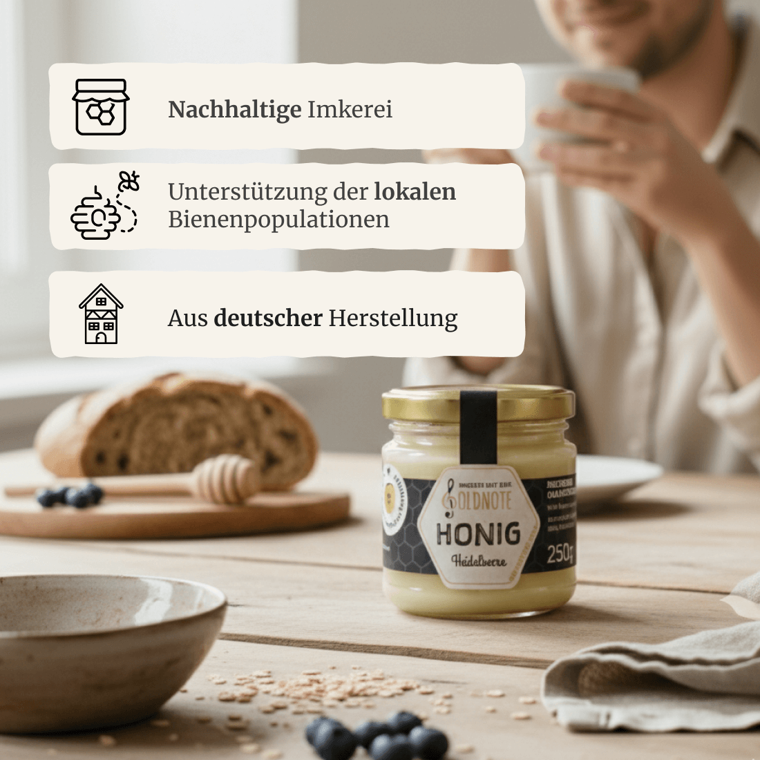 Nachhaltig erzeugter Heidelbeerhonig – Imkerei mit der Goldnote, Bayerischer Wald