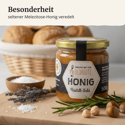 Besondere Spezialität – Kristall-Waldhonig, cremig und aromatisch, Imkerei mit der Goldnote