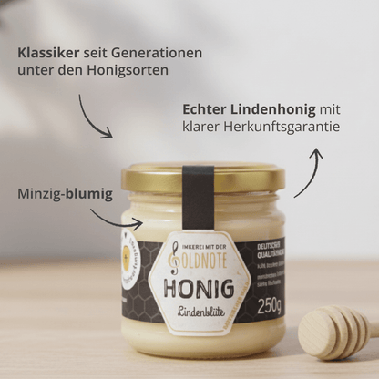 Minzig-blumig und aromatisch – Lindenblütenhonig der Imkerei mit der Goldnote