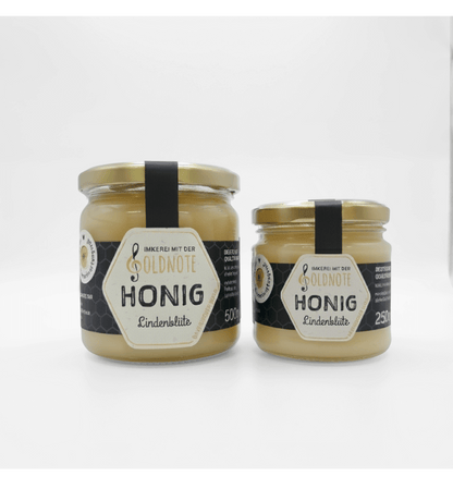 Lindenblütenhonig im Glas – minzig-frisch und aromatisch, Imkerei mit der Goldnote