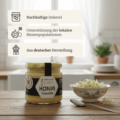 Lindenblütenhonig im Tee – erfrischender Honig der Imkerei mit der Goldnote