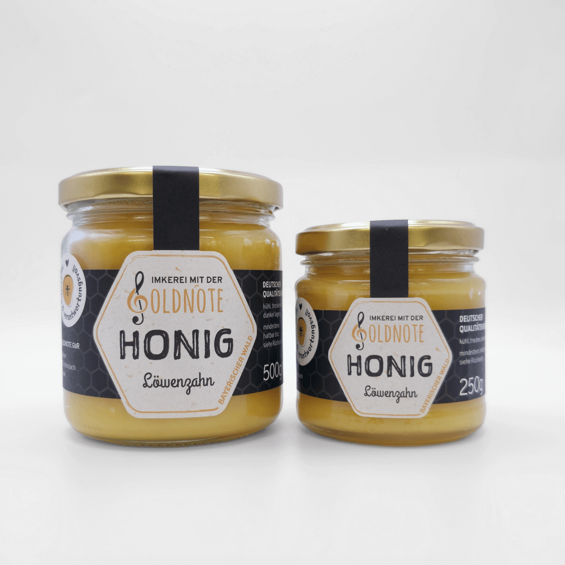 Löwenzahnhonig im Glas – kräftig und aromatisch, Imkerei mit der Goldnote