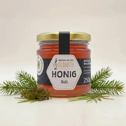 Waldhonig im 250g Glas – regionaler Honig aus Bayern von der Imkerei mit der Goldnote
